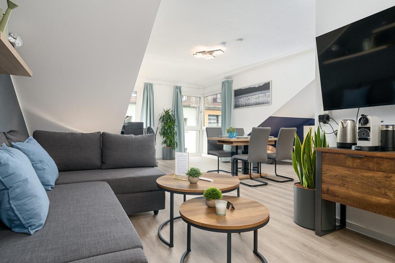Federnest - Luxus-Studio - Kingsize Boxspringbett - Home-Office Mit Monitor Und Drucker - 11 Min Hbf Duisburg Dış mekan fotoğraf