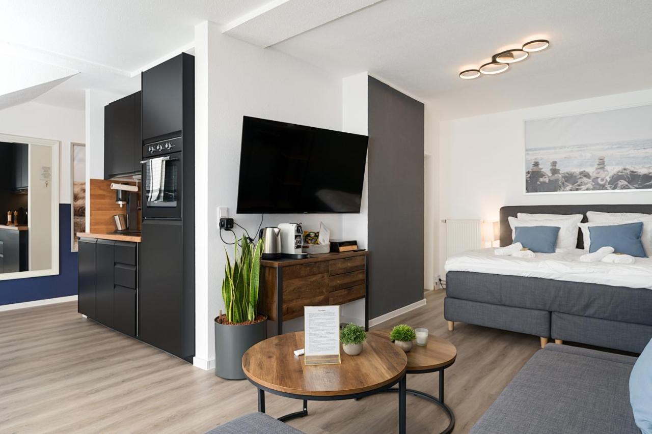 Federnest - Luxus-Studio - Kingsize Boxspringbett - Home-Office Mit Monitor Und Drucker - 11 Min Hbf Duisburg Dış mekan fotoğraf