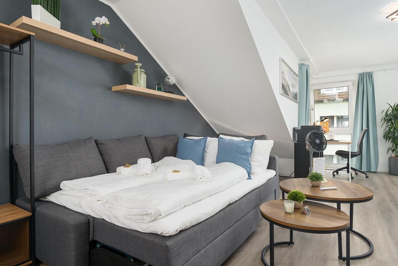 Federnest - Luxus-Studio - Kingsize Boxspringbett - Home-Office Mit Monitor Und Drucker - 11 Min Hbf Duisburg Dış mekan fotoğraf
