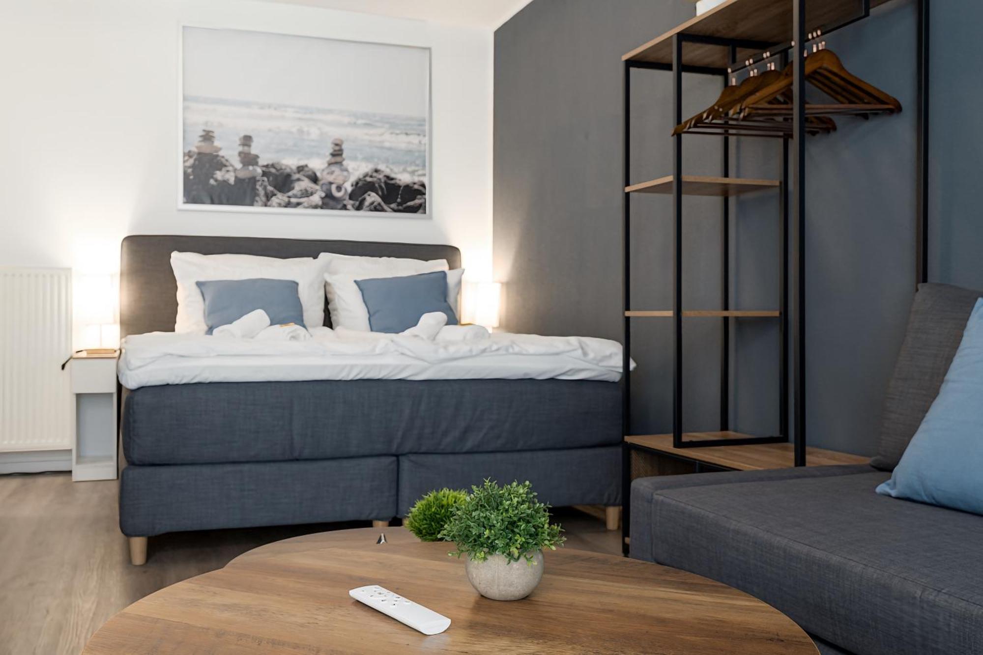 Federnest - Luxus-Studio - Kingsize Boxspringbett - Home-Office Mit Monitor Und Drucker - 11 Min Hbf Duisburg Dış mekan fotoğraf